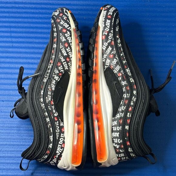 Size 9- Nike Air Max 97 Just Do It Black Athletic Shoes Sneakers AT8437-001 - Picture 6 of 8